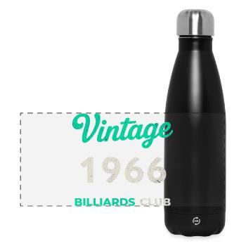 Vintage 1966 – Billiards Club Retro Geburtsjahr - Panorama Isolierflasche 500 ml - Schwarz - Vorne