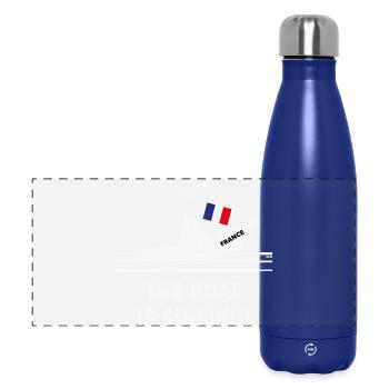 The Boat Is Sinking! (France / NEG) - Panoramic Thermal Bottle 500 ml - dark blue  - Front