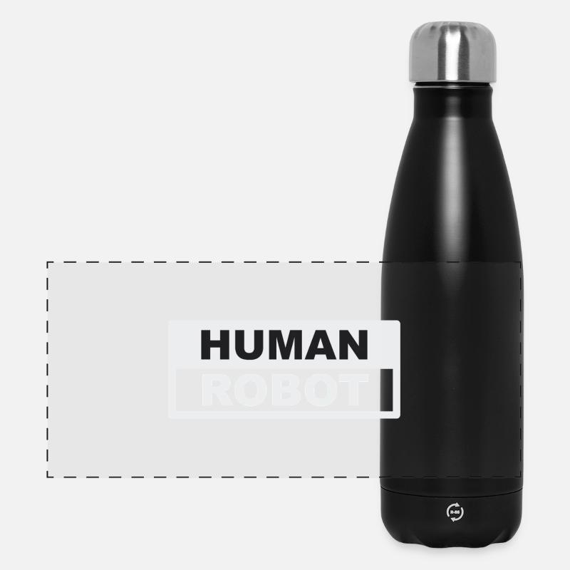 Human Robot - real intelligence - Panoramic Thermal Bottle 500 ml - black