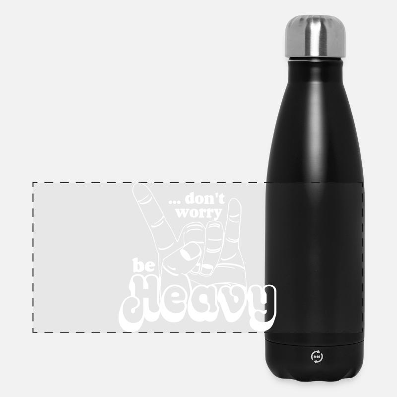 be Heavy ... (24) - Panoramic Thermal Bottle 500 ml - black