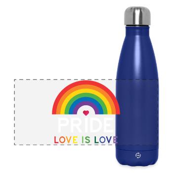 Pride - Love is Love. - Panoramic Thermal Bottle 500 ml - dark blue  - Front
