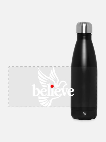 believe glaube - Panorama Isolierflasche 500 ml - Schwarz