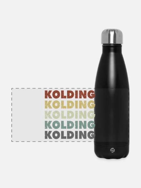 Kolding - Denmark - Dänemark - Skandinavien - Panorama Isolierflasche 500 ml - Schwarz