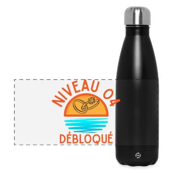 Level 04 Unlocked, a creative and joyful touch - Panoramic Thermal Bottle 500 ml - black - Front