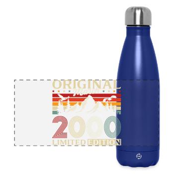 26. Geburtstag Geschenk Mann Vintage März 2000 - Panorama Isolierflasche 500 ml - Dunkelblau  - Vorne