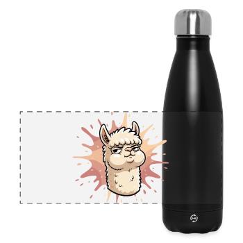 Confident Llama Splash - Panoramic Thermal Bottle 500 ml - black - Front