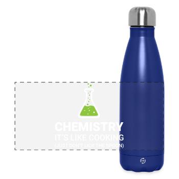 La chimie, c’est comme la cuisine - Gourde isotherme panoramique 500 ml - bleu foncé  - Devant