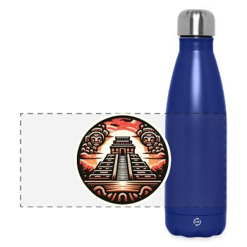 Maya Temple - Gourde isotherme panoramique 500 ml - bleu foncé  - Devant