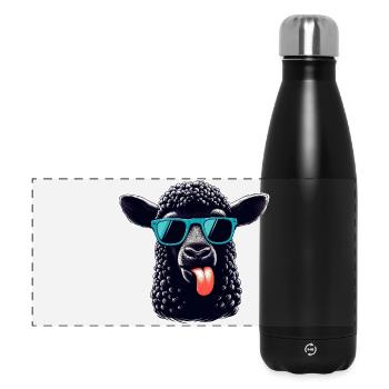 Schwarzes Schaf - Panorama Isolierflasche 500 ml - Schwarz - Vorne