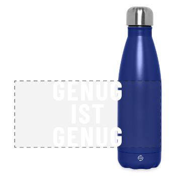Genug ist genug - Panorama Isolierflasche 500 ml - Dunkelblau  - Vorne