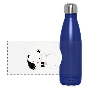 Style minimaliste à l’hermine de sommeil mignon - Gourde isotherme panoramique 500 ml - bleu foncé  - Devant
