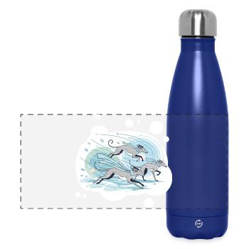 Windhunde - Panorama Isolierflasche 500 ml - Dunkelblau  - Vorne