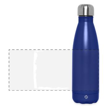 Half frame dirty white - Panoramic Thermal Bottle 500 ml - dark blue  - Front
