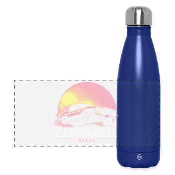 Muscle Car de Halftone Rallye Cannonball - Gourde isotherme panoramique 500 ml - bleu foncé  - Devant
