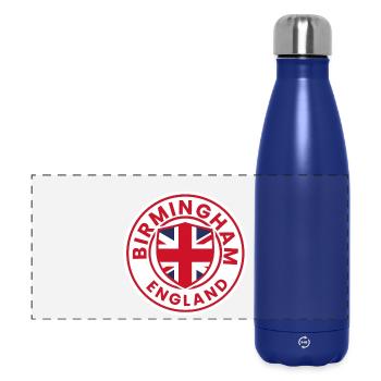 Birmingham-England-Wappenabzeichen - Panorama Isolierflasche 500 ml - Dunkelblau  - Vorne