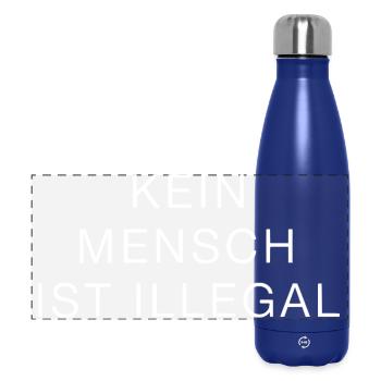 Kein Mensch ist illegal – Statement Design - Panorama Isolierflasche 500 ml - Dunkelblau  - Vorne