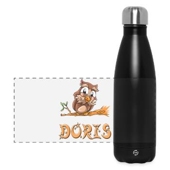 Hibou Doris - Gourde isotherme panoramique 500 ml - noir - Devant