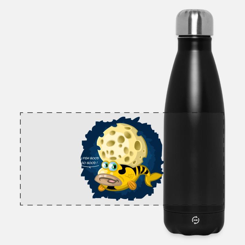 Funky fish - Panoramic Thermal Bottle 500 ml - black