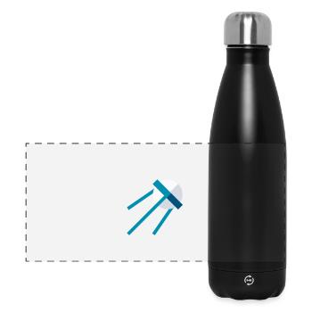 Satellite dans l’espace – Icône bleue de l’espace - Gourde isotherme panoramique 500 ml - noir - Devant