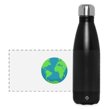 Planet Earth Minimalist – Style Travel & Éco - Gourde isotherme panoramique 500 ml - noir - Devant