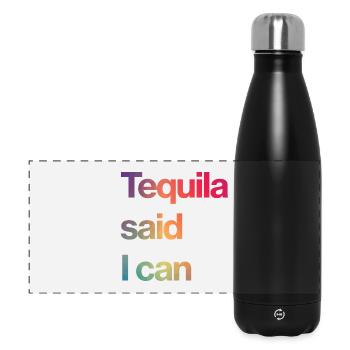 tequila said I can - Panoramic Thermal Bottle 500 ml - black - Front