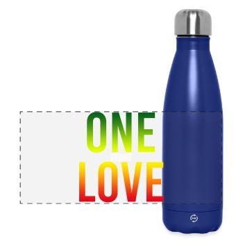 One Love Gradient: Unity in Color - Panoramic Thermal Bottle 500 ml - dark blue  - Front