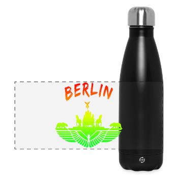 Berlin Design / Berliner Bär Brandenburger Tor - Gourde isotherme panoramique 500 ml - noir - Devant