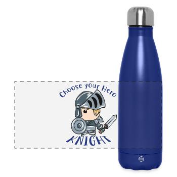 chevalier - Gourde isotherme panoramique 500 ml - bleu foncé  - Devant