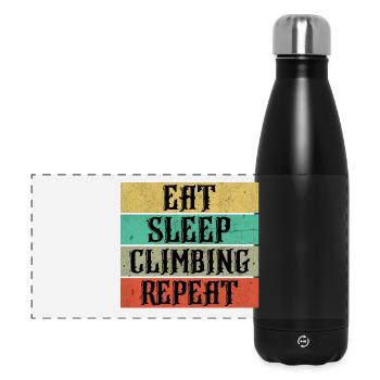 Climbing Klettern - Panorama Isolierflasche 500 ml - Schwarz - Vorne