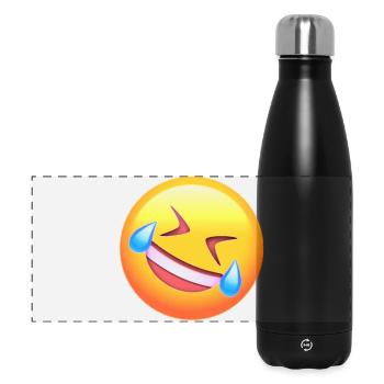 Laughing face - Panoramic Thermal Bottle 500 ml - black - Front
