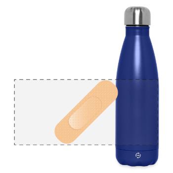 Un dispositif simple de fixation comme élément de conception - Gourde isotherme panoramique 500 ml - bleu foncé  - Devant