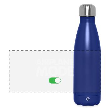 Airplane Mode On Funny Pilot Design - Panoramic Thermal Bottle 500 ml - dark blue  - Front