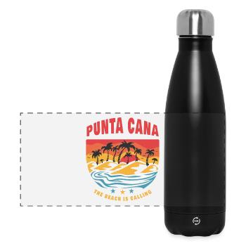 Conception de plage de Punta Cana - Gourde isotherme panoramique 500 ml - noir - Devant