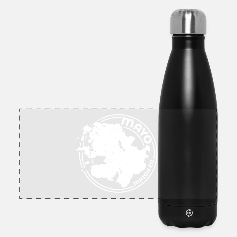 Mayo Ireland Map | County Outline Stamp - Panoramic Thermal Bottle 500 ml - black