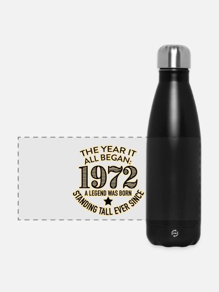 1972 Année de naissance - Gourde isotherme panoramique 500 ml - noir