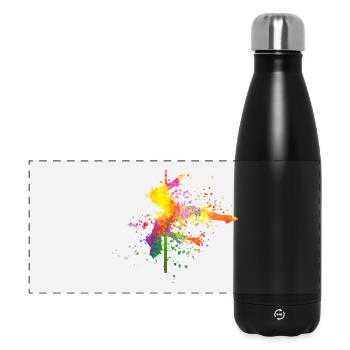 Pole Dance Fitness Couleur Splash Pole Dance - Gourde isotherme panoramique 500 ml - noir - Devant