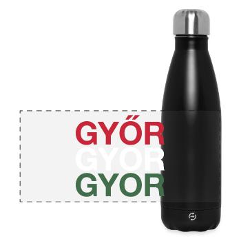 GYOR Ungarn Hungarian Flag Hungary - Panoramic Thermal Bottle 500 ml - black - Front