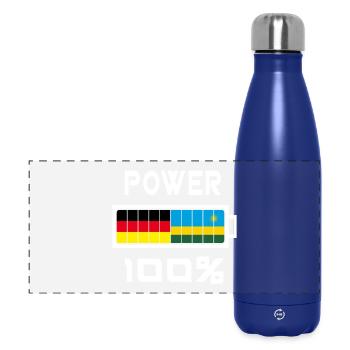 Deutschland und Ruanda Power 100% - Panorama Isolierflasche 500 ml - Dunkelblau  - Vorne