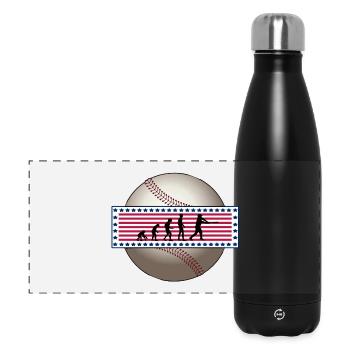 EVOLUTION BASEBALL SPORT USA GESCHENK - Panorama Isolierflasche 500 ml - Schwarz - Vorne