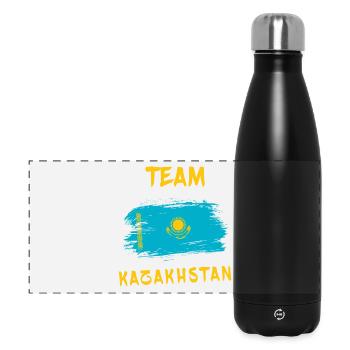 Drapeaux de l'équipe du Kazakhstan - Gourde isotherme panoramique 500 ml - noir - Devant
