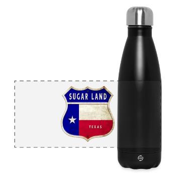 Motif du drapeau du Texas Sugar Land - Gourde isotherme panoramique 500 ml - noir - Devant