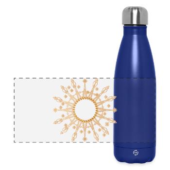 Étoile dorée radieuse comme cadre - Gourde isotherme panoramique 500 ml - bleu foncé  - Devant