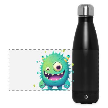 A happy monster to cuddle - Panoramic Thermal Bottle 500 ml - black - Front