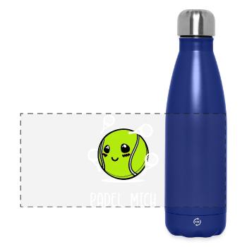 Tennis Spieler Sport Spruch Padel Schläger Bälle - Panorama Isolierflasche 500 ml - Dunkelblau  - Vorne