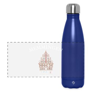 Memmingen, Siebendächerhaus, Schwaben, Bayern - Panorama Isolierflasche 500 ml - Dunkelblau  - Vorne