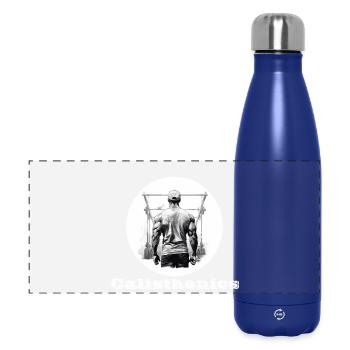 Calisthenics blanc - Gourde isotherme panoramique 500 ml - bleu foncé  - Devant