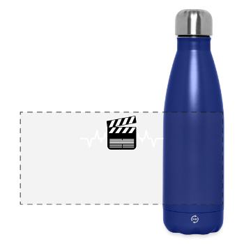 Streaming Binge Watching Movies Filmabend Kino - Panorama Isolierflasche 500 ml - Dunkelblau  - Vorne