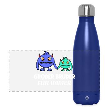 Bro Big Brother Statement Sibling Love - Panoramic Thermal Bottle 500 ml - dark blue  - Front