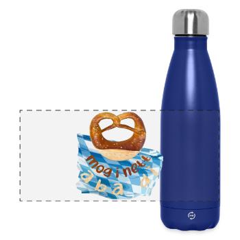 Wiesen Brezel - Panorama Isolierflasche 500 ml - Dunkelblau  - Vorne