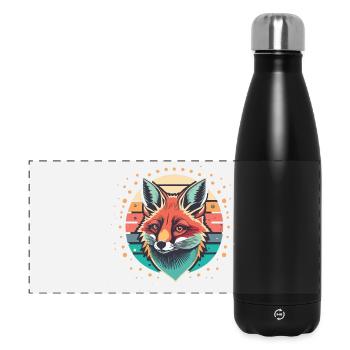 Foxy Retro Sunset - Panorama Isolierflasche 500 ml - Schwarz - Vorne